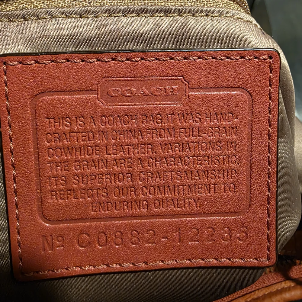 Coach Ergo Pleated Hobo Bag, style number 12235 In Burnt Orange. - Picture 11 of 11